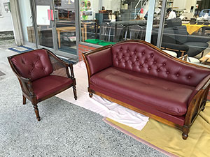 カリモク家具ソファ張替